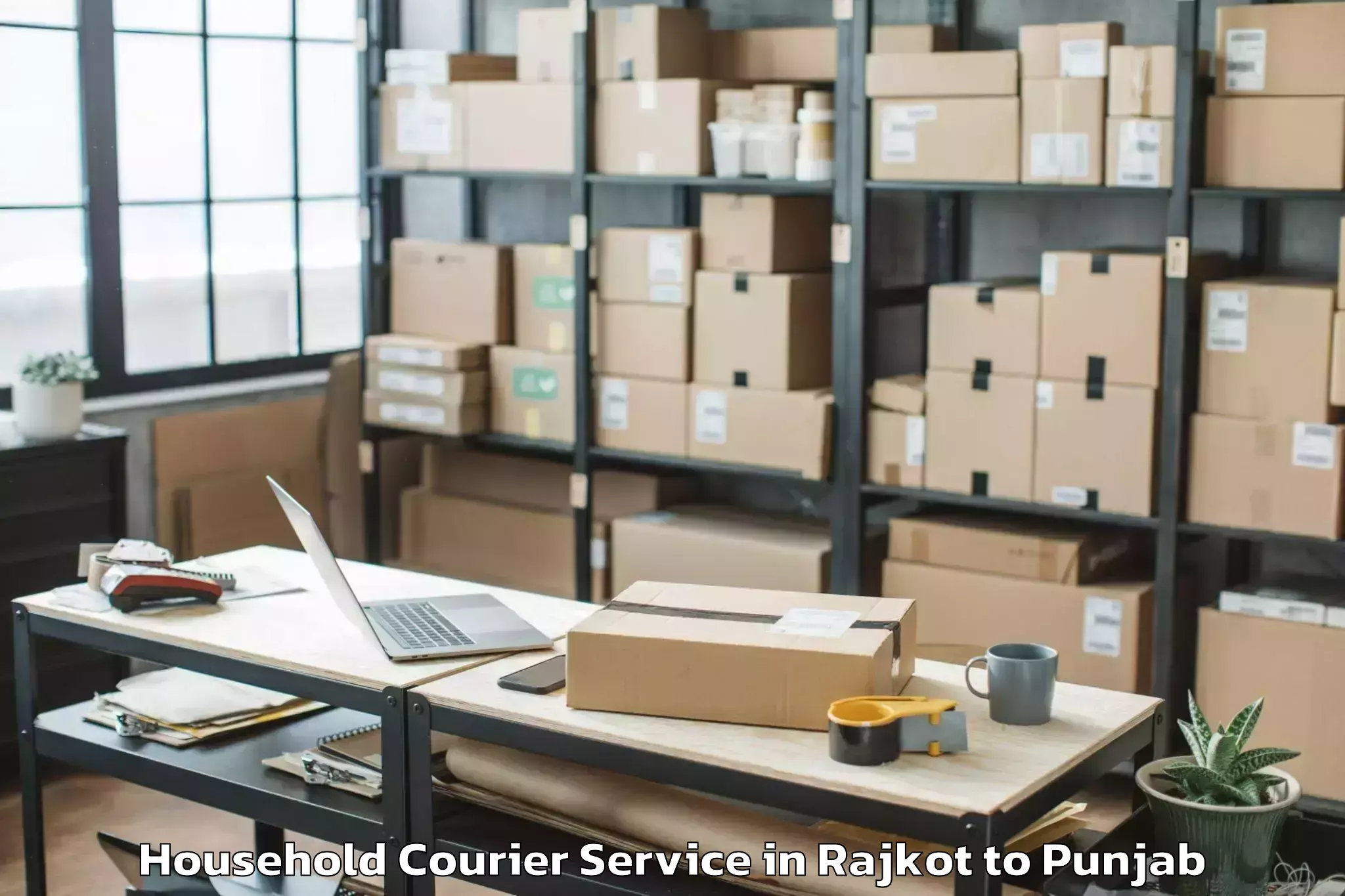 Easy Rajkot to Rampura Household Courier Booking